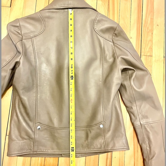 New Mens Bolongaro Trevor Olive Leather Moto Jacket L Sheep - Picture 9 of 9